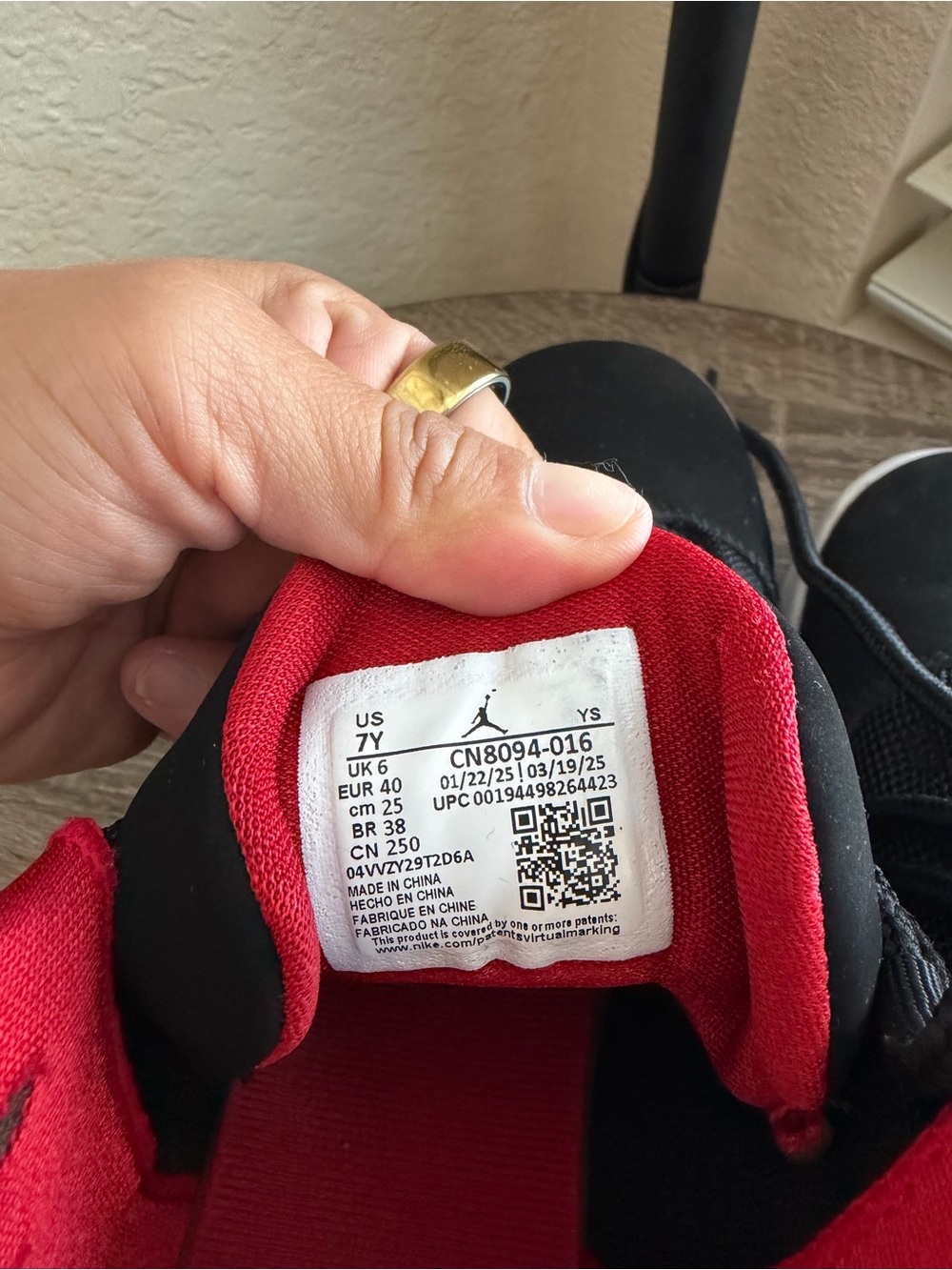 Jordan Black & Red High-Top Basketball Shoes - Picture 5 of 5
